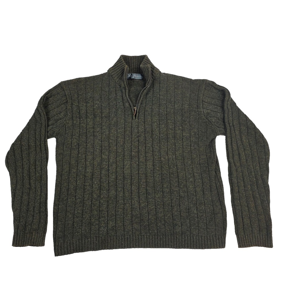 Oscar De La Renta‎ Quarter Zip Sweater Green Size XL